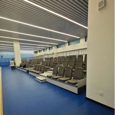 Ατσάλινη πλατφόρμα τηλεσκοπικό σύστημα καθισμάτων σε γκρι ή μαύρο χρώμα για προσαρμόσιμες ανάγκες